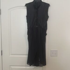 NWT Kozan Margot Sleeveless Vest Black Mesh w/ Pockets Size S NWT